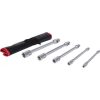 KS Tools Csuklós dugókulcs készlet, TORX-E E 6-E24  5 részes Méretek:E6xE8-E10xE12-E14xE16-E18xE20-E22xE24