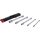 KS Tools Csuklós dugókulcs készlet, TORX-E E 6-E24  5 részes Méretek:E6xE8-E10xE12-E14xE16-E18xE20-E22xE24