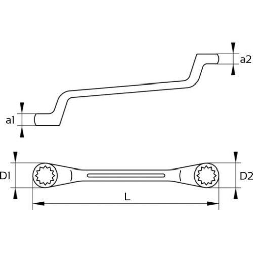 KS Tools Csillagkulcs, DIN838 10x12 mm