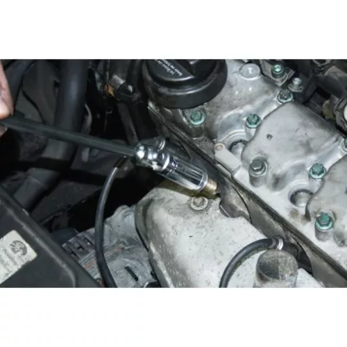 KS Tools Gyertyakulcs csuklós " T " szár 14 x500 mm 12szög