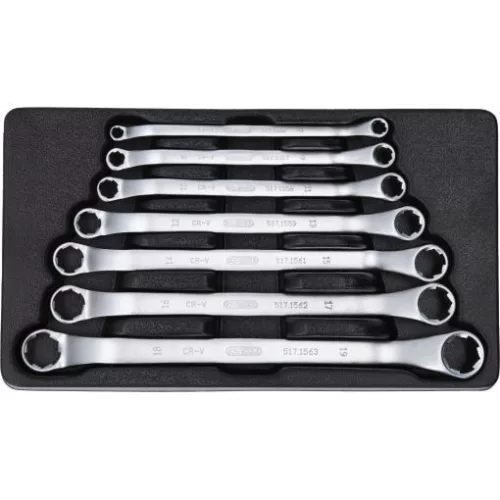 KS Tools Csillagkulcs készlet, hajlított RESCUEpower 6-19 mm  7 részes, sérült fejű csavarokhoz