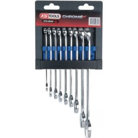   KS Tools Csillag-villáskulcs készlet ( felakasztható ) 8-19 mm 9 részes