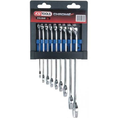 KS Tools Csillag-villáskulcs készlet ( felakasztható ) 8-19 mm 9 részes