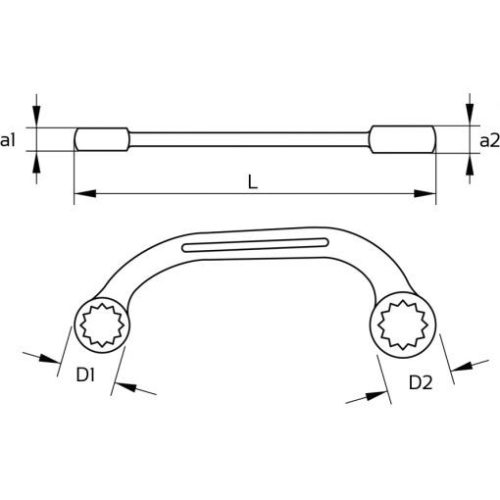 KS Tools Indító és blokk kulcs, CHROMEplus 16x18 mm