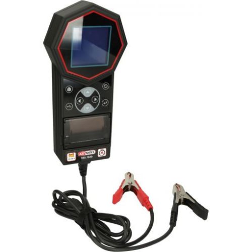 KS Tools Digitális akkumulátor és töltőrendszer ellenőrző 12 V/24V integrált nyomtatóval