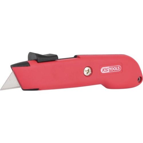 KS Tools PVC vágó kés, trapéz pengével fémházas, automata pengevisszahúzóval