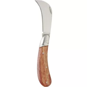   KS Tools Kábelvágó kés összecsukható, hajlított 185 mm, fa nyelű, INOX