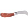 KS Tools Kábelvágó kés összecsukható, hajlított + egyenes 185 mm, fa nyelű, INOX