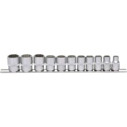 KS Tools Dugókulcs készlet 3/8", tartósínen 8-19 mm 11 részes, 12 szög