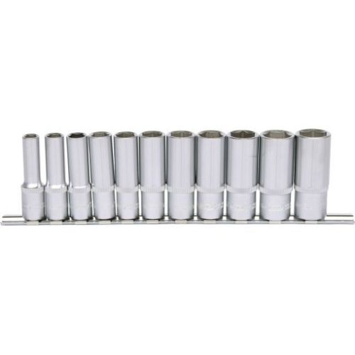 KS Tools Dugókulcs készlet 3/8" hosszú, tartósínen 8-19 mm 11 részes 6 szög