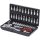 KS Tools Dugókulcs készlet + rátuzo 1/4" ( Műanyag koffer ) 4-14 mm 46 részes, 6 szög