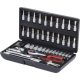 KS Tools Dugókulcs készlet + rátuzo 1/4" ( Műanyag koffer ) 4-14 mm 46 részes, 6 szög