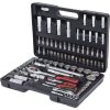 KS Tools Dugókulcs készlet + rátuzo 1/4"+1/2"(műa. koffer) 4-32 mm 94 részes, 6 szög
