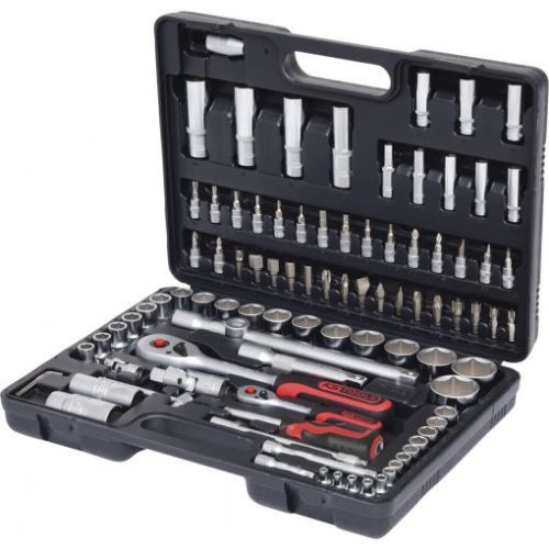 KS Tools Dugókulcs készlet + rátuzo 1/4"+1/2"(műa. koffer) 4-32 mm 94 részes, 6 szög