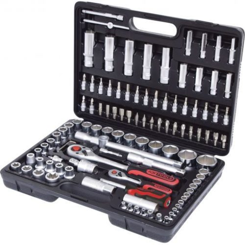 KS Tools Dugókulcs készlet + rátuzo 1/4"+1/2"(műa. koffer) 4-32 mm/E4-24/TX 8-30 108 részes