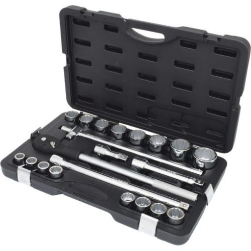 KS Tools Dugókulcs készlet 3/4" collos ( Műanyag koffer ) AF3/4"-2" 21 részes, 12 szög