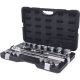 KS Tools Dugókulcs készlet 3/4" collos ( Műanyag koffer ) AF3/4"-2" 21 részes, 6 szög