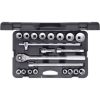 KS Tools Dugókulcs készlet 3/4" collos ( Műanyag koffer ) AF3/4"-2" 21 részes, 6 szög