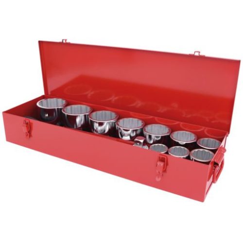 KS Tools Dugókulcs készlet 1" ( fém kazetta ) 36-80 mm 15 részes, 12 szög