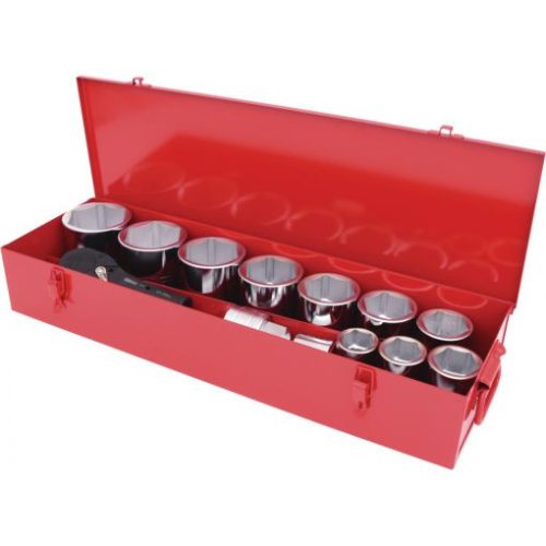 KS Tools Dugókulcs készlet 1" ( fém kazetta ) 36-80 mm 14 részes,  6 szög