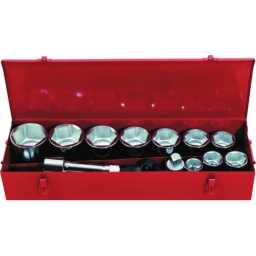 KS Tools Dugókulcs készlet 1" ( fém kazetta ) 36-80 mm 14 részes,  6 szög