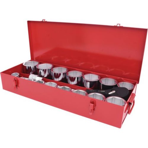 KS Tools Dugókulcs készlet 1" ( fém kazetta ) 36-80 mm 21 részes,  6 szög