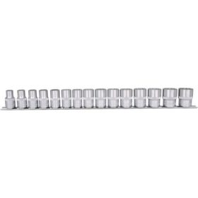   KS Tools Dugókulcs készlet 1/2", tartósínen 10-24 mm 15 részes, 12 szög