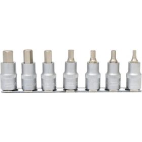   KS Tools Rátűzőkulcs készlet 1/2" hatszög, tartósínen 5-14 mm  7 részes, L= 55 mm