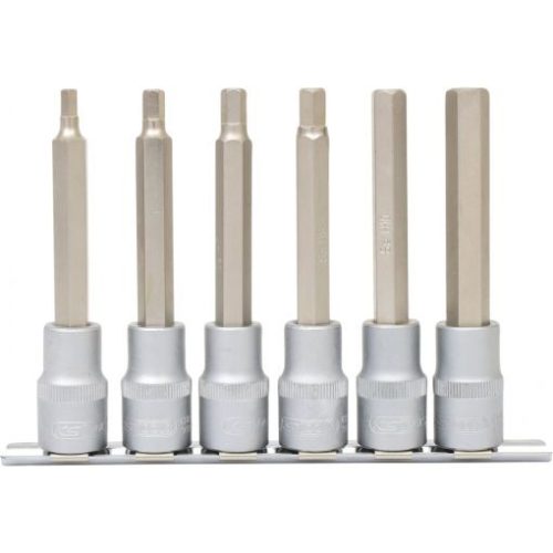 KS Tools Rátűzőkulcs készlet 1/2" hatszög, hosszú 5-12 mm  6 részes, L=110 mm, tartósínen