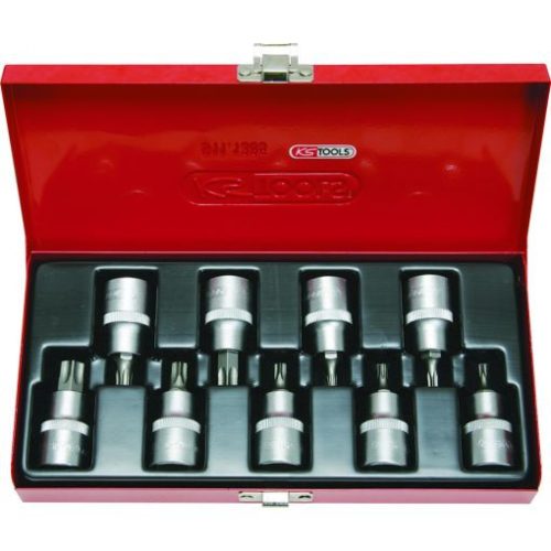 KS Tools Rátűzőkulcs készlet 1/2" TORX BO ( fém kazetta ) TX20-60 9 részes L= 55 mm