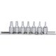 KS Tools Rátűzőkulcs készlet 1/4" IPR TORX BO, tartósínen TS10-TS 40  7 részes, L=25