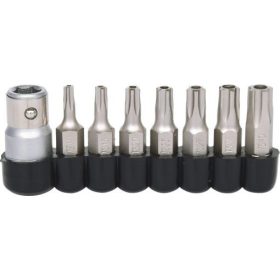   KS Tools Bit készlet, 1/4", rátuzo adapterrel 8 részes 5 sarkos TXBO IPR10-40