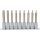 KS Tools Rátűzőkulcs készlet 1/2" TORX hosszú TX20-60 9 részes L=110 mm, tartósínen Méretek:TX20-25-27-30-40-45-50-55-60