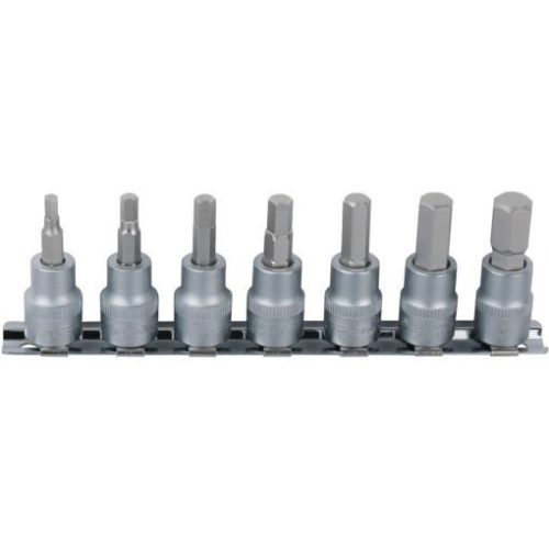 KS Tools Rátűzőkulcs készlet 1/4", hatszög, tartósínen 2,5- 8 mm  7 részes, L=37 mm