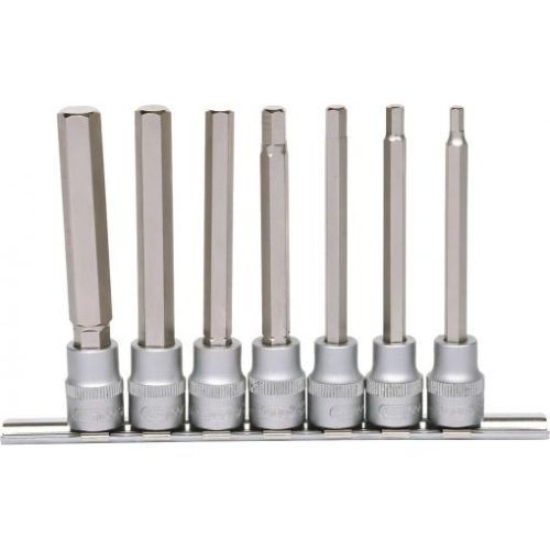 KS Tools Rátűzőkulcs készlet 3/8" hatszög, hosszú 4-12 mm L=110 mm 7 részes