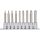 KS Tools Rátűzőkulcs készlet 1/2" RIBE BO, hosszú M 5-M14 9 részes L=110, tartósínen
