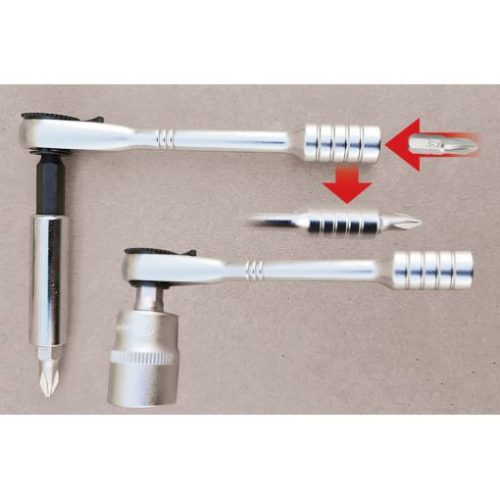 KS Tools Dugókulcs készlet + bitek 1/4"( Műanyag tartó ) 6-13 mm 24 részes, 6 szög