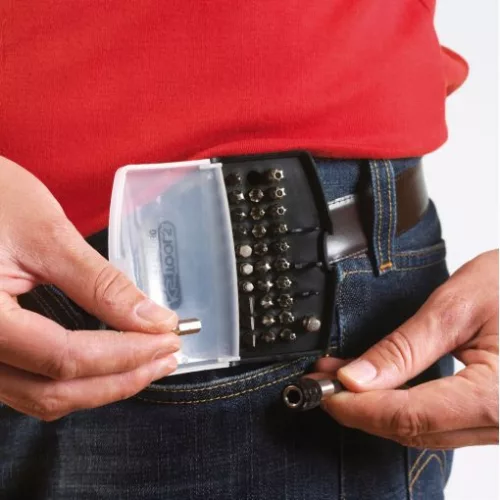 KS Tools Bit készlet, 1/4", gépi gyorsváltós befogóval 32 részes FL+SW+PH+PZ+TXBO