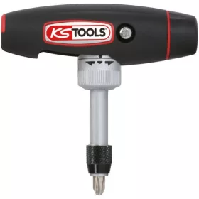   KS Tools Bit készlet, 1/4", csavarhúzó nyélben, racsnis 7 részes 3FL+3PH