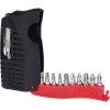 KS Tools Bit készlet, 1/4", kézi+gépi gyorsváltós befogóval 11 részes PH+PZ+TX