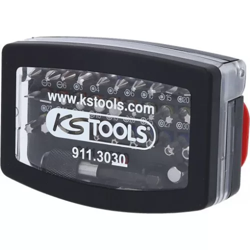 KS Tools Bit készlet, 1/4", gépi gyorsváltós befogóval 32 részes FL+SW+PH+PZ+TXBO, TORSIONpower