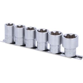   KS Tools Dugókulcs készlet 1/2" TORX-E-PLUS, tartósínen EPL22-32 6 részes
