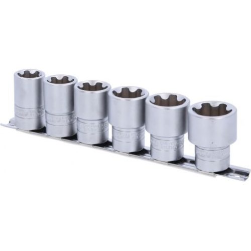 KS Tools Dugókulcs készlet 1/2" TORX-E-PLUS, tartósínen EPL22-32 6 részes