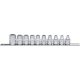KS Tools Dugókulcs készlet 3/8" TORX-E, tartósínen E 4-18 10 részes