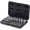 KS Tools Dugókulcs készlet + rátuzo 1/4"TORX-E(műa. koffer) E 4-E24/TX20-TX55 30 részes
