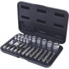 KS Tools Dugókulcs készlet + rátuzo 1/4"TORX-E(műa. koffer) E 4-E24/TX20-TX55 30 részes