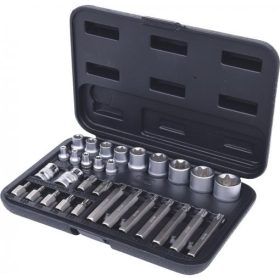   KS Tools Dugókulcs készlet + rátuzo 1/4"TORX-E(műa. koffer) E 4-E24/TX20-TX55 30 részes
