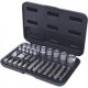KS Tools Dugókulcs készlet + rátuzo 1/4"TORX-E(műa. koffer) E 4-E24/TX20-TX55 30 részes