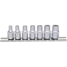   KS Tools Dugókulcs készlet 1/4" TORX-E, tartósínen E 4-11 7 részes