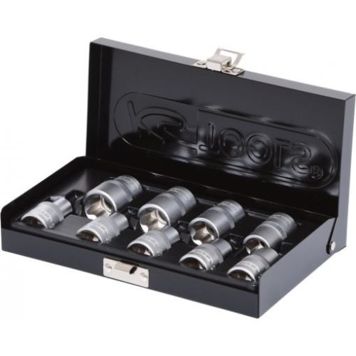 KS Tools Dugókulcs készlet 1/2" TORX-E ( fém kazetta ) E10-24 9 részes